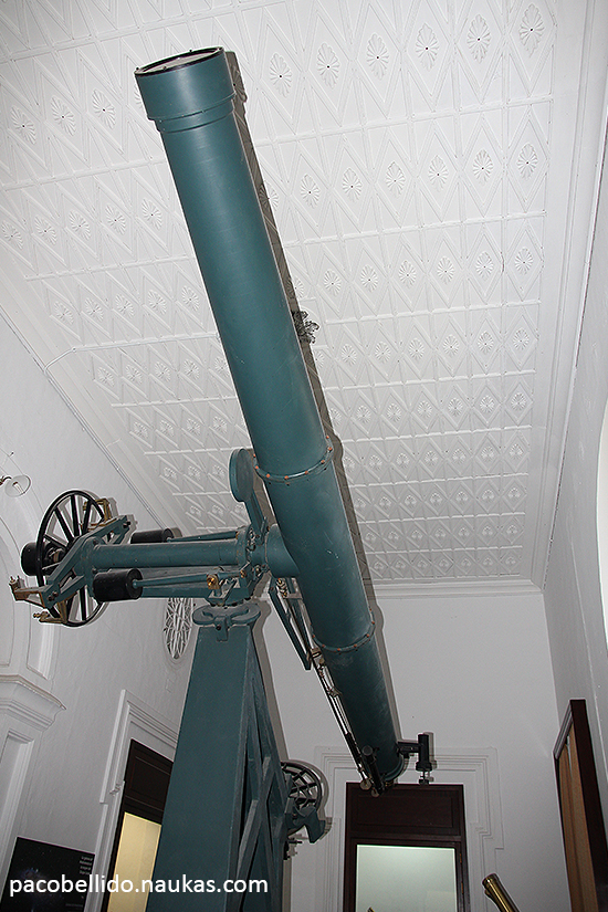 El anteojo ecuatorial Brunner instalado en 1869. Foto: © Paco Bellido