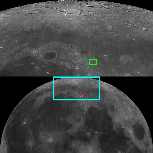 Ubicación del cráter lunar Trouvelot. Crédito: Wikimedia Commons.